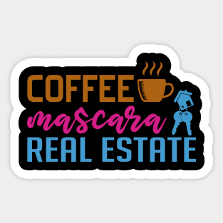 Coffee Mascara Real Estate Sticker